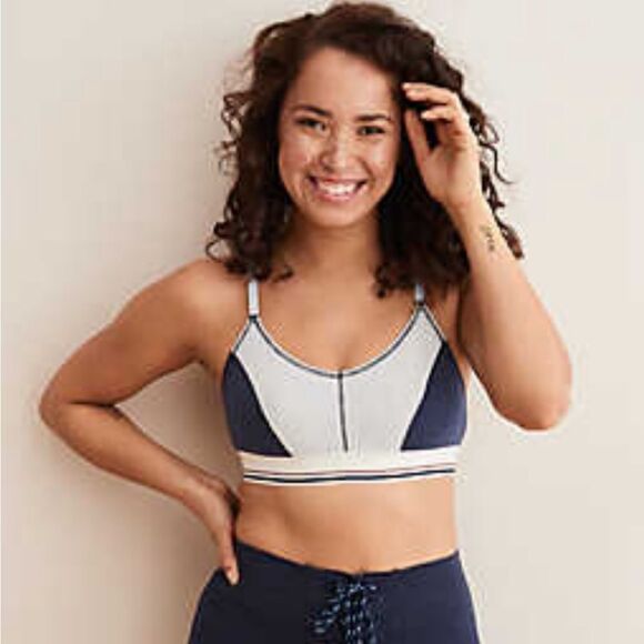 aerie Other - AERIE | SET OF 2 Chill Play Move Bra Tops Bralettes Gray & Blue Women’s Size XL